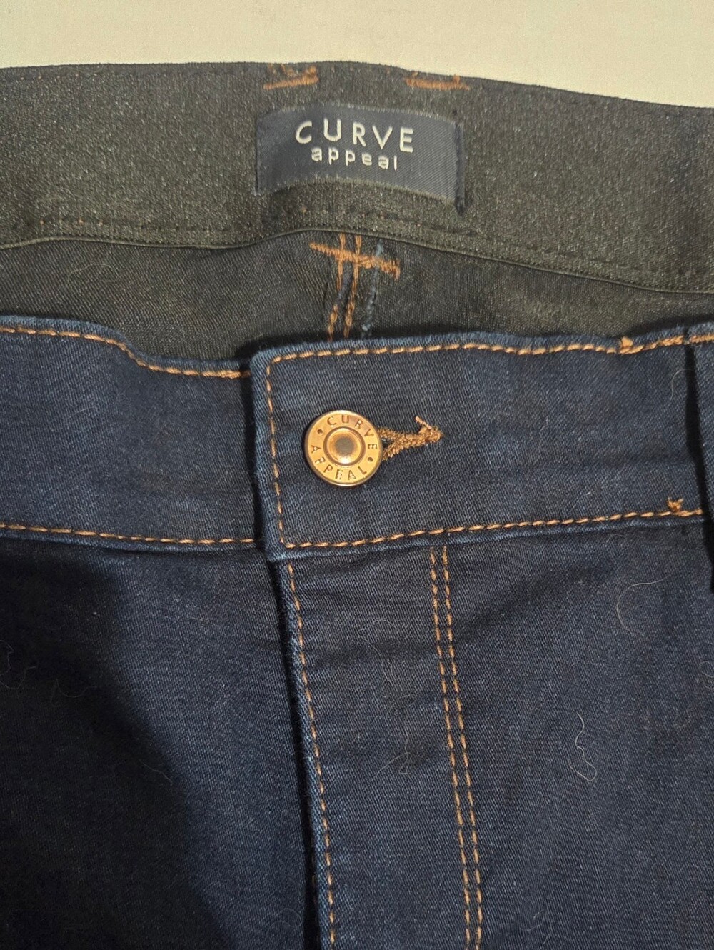 Curve Appeal Size 16 Skinny Straight Leg Dark Blue Stretch Jeans